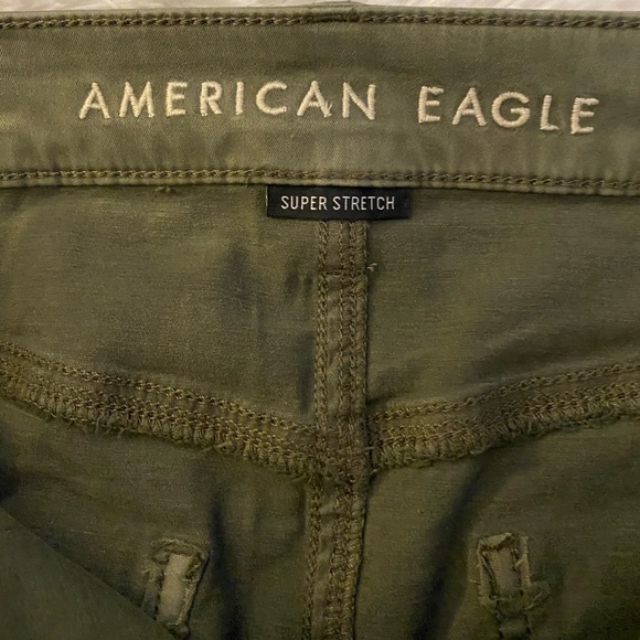American Eagle AEO High Rise Miniskirt size 4 short in army green olive green - Picture 4 of 6